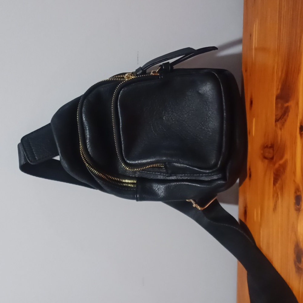 Black Pleather Sling